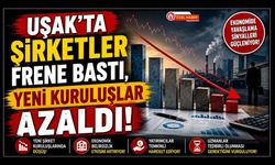 Uşak’ta Şirketler Frene Bastı, Yeni Kuruluşlar Azaldı