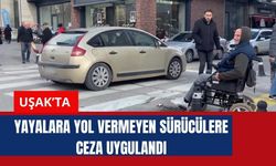 Uşak’ta Yayalara Yol Vermeyen Sürücülere Ceza Uygulandı