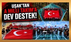 Uşak'tan A Milli Takım'a Dev Destek, Öğrenciler ve Öğretmenler Tek Yürek Oldu