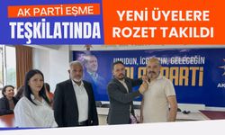 AK Parti Eşme Teşkilatında Yeni Üyelere Rozet Takıldı