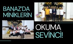 Banaz’da Miniklerin Okuma Sevinci! Okuma Bayramında Renkli Görüntüler