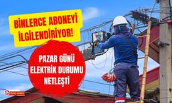 Binlerce Aboneyi İlgilendiriyor! Pazar Günü Elektrik Durumu Netleşti