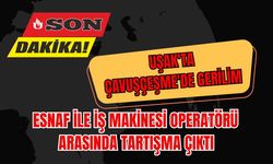 Uşak'ta Çavuşçeşme'de Gerilim: Esnaf ile İş Makinesi Operatörü Arasında Tartışma Çıktı