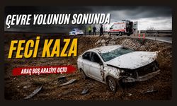 Çevre Yolunda Feci Kaza! Araç Boş Araziye Uçtu