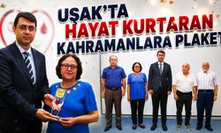 Uşak'ta Hayat Kurtaran Kahramanlara Plaket