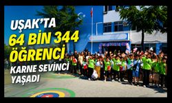 Uşak'ta 64 Bin 344 Öğrenci Karne Sevinci Yaşadı