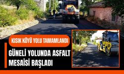 Kısık Köyü Yolu Tamamlandı, Güneli Yolunda Asfalt Mesaisi Başladı