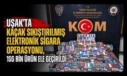 Uşak'ta Kaçak Sıkıştırılmış Elektronik Sigara Operasyonu, 100 Bin Ürün Ele Geçirildi