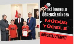 TOKİ İlkokulu Öğrencilerinden Müdür Yücel’e Röportaj Ziyareti