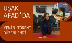 Uşak AFAD’da Yemin Töreni Düzenlendi