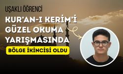 Uşaklı Öğrenci Kur’an-ı Kerim’i Güzel Okuma Yarışmasında Bölge İkincisi Oldu