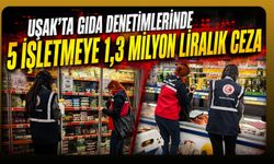 Uşak'ta Gıda Denetimlerinde 5 İşletmeye 1,3 Milyon Liralık Ceza