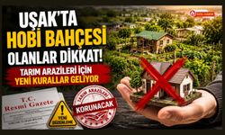 Uşak'ta Hobi Bahçesi Olanlar Dikkat! Tarım Arazileri İçin Yeni Kurallar Geliyor