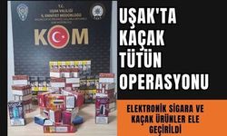 Uşak'ta Kaçak Tütün Operasyonu: Elektronik Sigara ve Kaçak Ürünler Ele Geçirildi