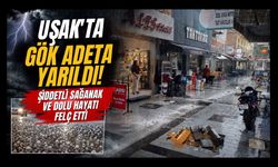 Uşak'ta Gök Adeta Yarıldı! Şiddetli Sağanak ve Dolu Hayatı Felç Etti