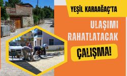 Yeşil Karaağaç'ta Ulaşımı Rahatlatacak Çalışma! Kilit Parke Taşları Döşeniyor