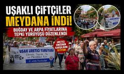 Uşaklı Çiftçiler Meydana İndi! Buğday ve Arpa Fiyatlarına Tepki Yürüyüşü Düzenlendi