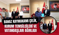 Banaz Kaymakamı Çelik, Kurum Temsilcileri ve Vatandaşları Ağırladı