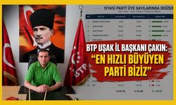 BTP Uşak İl Başkanı Çakın: "En Hızlı Büyüyen Parti Biziz"