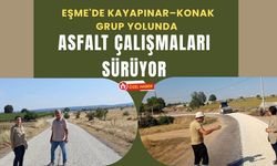 Eşme'de Kayapınar–Konak Grup Yolunda Asfalt Çalışmaları Sürüyor
