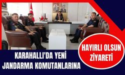 Karahallı'da Yeni Jandarma Komutanlarına Hayırlı Olsun Ziyareti