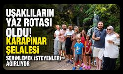 Uşaklıların Yaz Rotası Oldu! Karapınar Şelalesi Serinlemek İsteyenleri Ağırlıyor