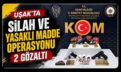 Uşak'ta Silah ve Yasaklı Madde Operasyonu, 2 Gözaltı