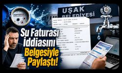 Uşaklı Vatandaş Su Faturası İddiasını Belgesiyle Paylaştı