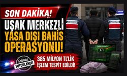 Uşak Merkezli Yasa Dışı Bahis Operasyonu! 385 Milyon Liralık İşlem Tespit Edildi