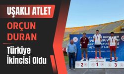 Uşaklı Atlet Orçun Duran, Türkiye İkincisi Oldu