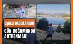 Uşaklı Dağcılardan Gün Doğumunda Antrenman! Karaağaç Göleti Rotasını Tamamladılar