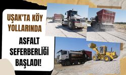 Uşak'ta Köy Yollarında Asfalt Seferberliği Başladı! İl Özel İdaresi Sahada Çalışmalarını Sürdürüyor