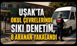 Uşak'ta Okul Çevrelerinde Sıkı Denetim, 8 Aranan Yakalandı