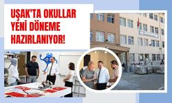 Uşak'ta Okullar Yeni Döneme Hazırlanıyor! Halil Yücel Çalışmaları Yerinde İnceledi
