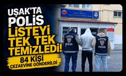 Uşak'ta Polis Listeyi Tek Tek Temizledi! 84 Kişi Cezaevine Gönderildi