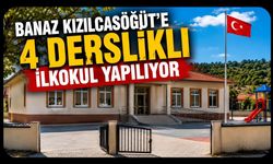 Banaz Kızılcasöğüt'e 4 Derslikli İlkokul Yapılıyor