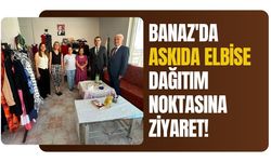 Banaz'da Askıda Elbise Dağıtım Noktasına Ziyaret! İhtiyaç Sahiplerine Destek Çalışmaları İncelendi