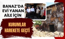 Banaz’da Evi Yanan Aile İçin Kurumlar Harekete Geçti
