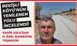 Bekişli Köyü'nün Yenilenen Yolu İncelendi! Kadir Uslu'dan İl Özel İdaresi'ne Teşekkür