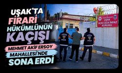 Uşak’ta Firari Hükümlünün Kaçışı Mehmet Akif Ersoy Mahallesi’nde Sona Erdi