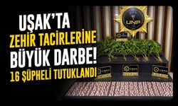 Uşak'ta Zehir Tacirlerine Büyük Darbe! 16 Şüpheli Tutuklandı