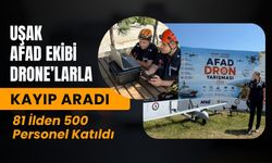 Uşak AFAD Ekibi Drone’larla Kayıp Aradı, 81 İlden 500 Personel Katıldı