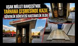 Uşak Millet Bahçesi'nde Tarhana Çeşmesinin Kapısı Üzerine Düştü: Hastanelik Oldu