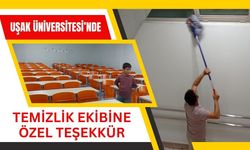 Uşak Üniversitesi’nde Temizlik Ekibine Özel Teşekkür
