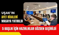 Uşak’ın Afet Riskleri Masaya Yatırıldı, 5 Başlık İçin Hazırlıklar Gözden Geçirildi