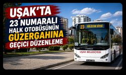 Uşak’ta 23 Numaralı Halk Otobüsünün Güzergahına Geçici Düzenleme
