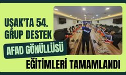 Uşak'ta 54. Grup Destek AFAD Gönüllüsü Eğitimleri Tamamlandı
