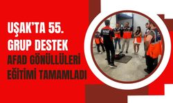 Uşak’ta 55. Grup Destek AFAD Gönüllüleri Eğitimi Tamamladı
