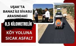 Banaz ile Sivaslı Arasındaki 8,5 Kilometrelik Köy Yoluna Sıcak Asfalt