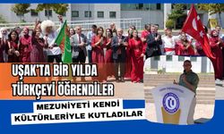 Uşak’ta Bir Yılda Türkçeyi Öğrendiler, Mezuniyeti Kendi Kültürleriyle Kutladılar